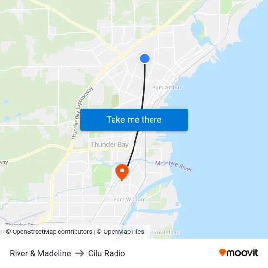 River & Madeline to Cilu Radio map