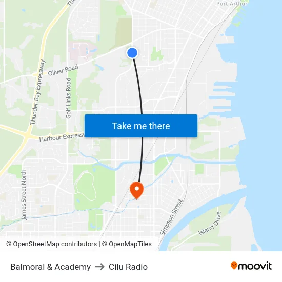 Balmoral & Academy to Cilu Radio map