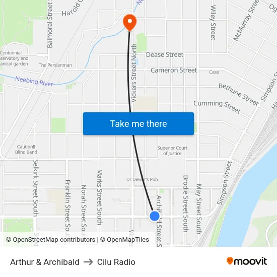 Arthur & Archibald to Cilu Radio map