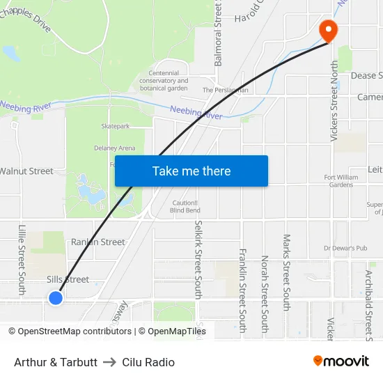 Arthur & Tarbutt to Cilu Radio map