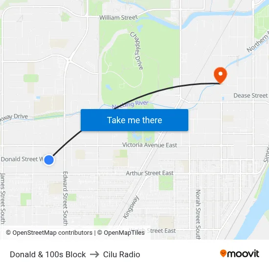 Donald & 100s Block to Cilu Radio map