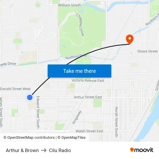Arthur & Brown to Cilu Radio map