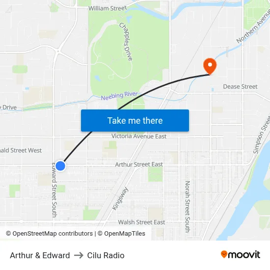 Arthur & Edward to Cilu Radio map