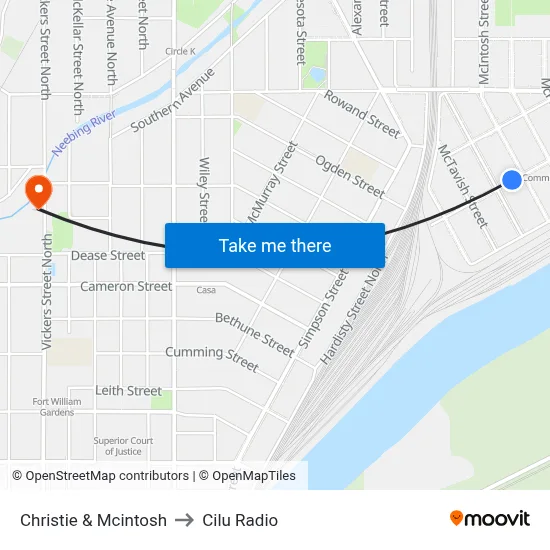 Christie & Mcintosh to Cilu Radio map