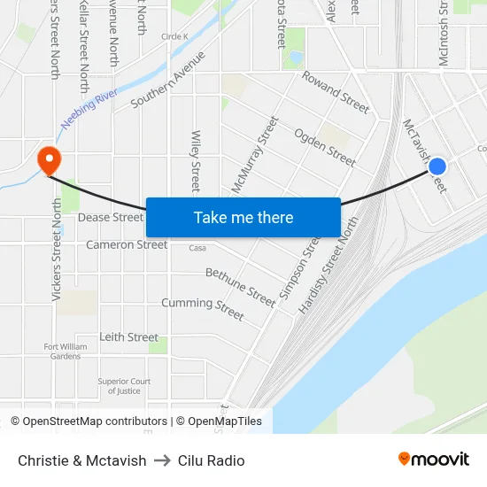 Christie & Mctavish to Cilu Radio map