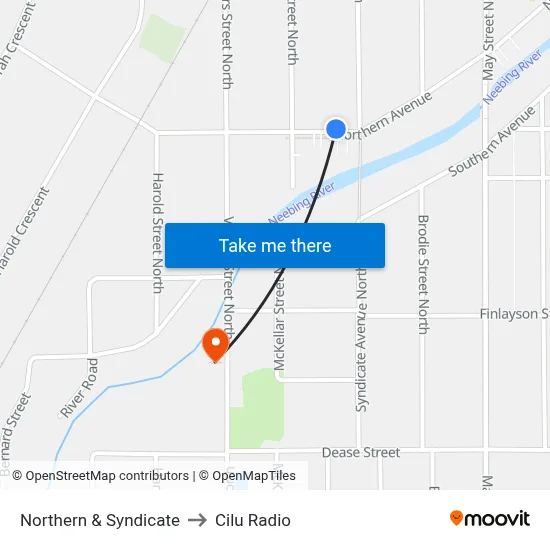 Northern & Syndicate to Cilu Radio map