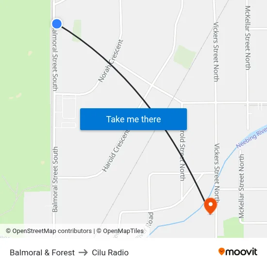 Balmoral & Forest to Cilu Radio map