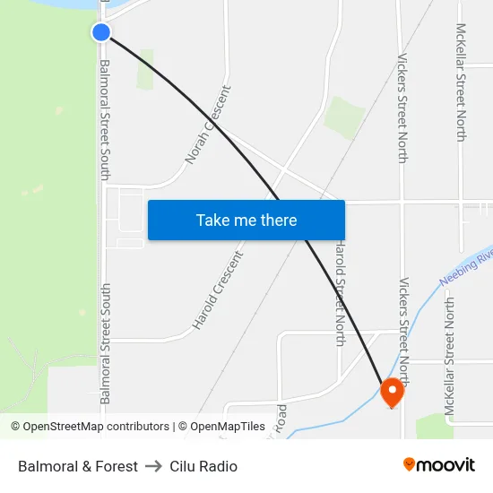 Balmoral & Forest to Cilu Radio map