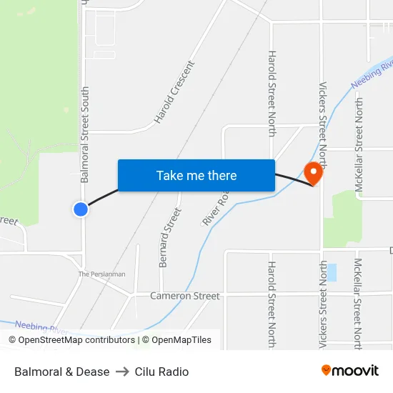 Balmoral & Dease to Cilu Radio map