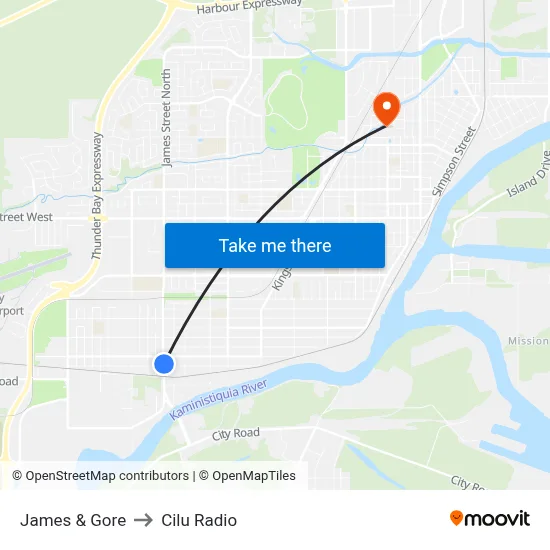James & Gore to Cilu Radio map