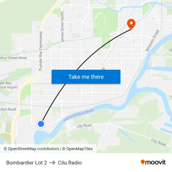 Bombardier Lot 2 to Cilu Radio map