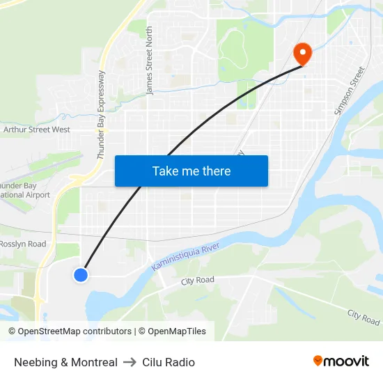 Neebing & Montreal to Cilu Radio map
