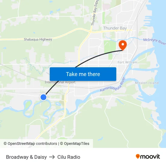 Broadway & Daisy to Cilu Radio map