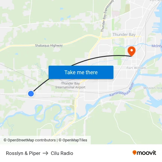 Rosslyn & Piper to Cilu Radio map