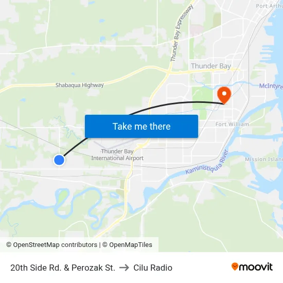 20th Side Rd. & Perozak St. to Cilu Radio map