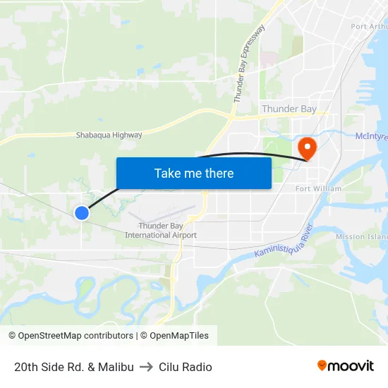 20th Side Rd. & Malibu to Cilu Radio map