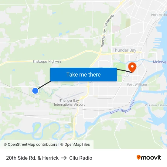 20th Side Rd. & Herrick to Cilu Radio map