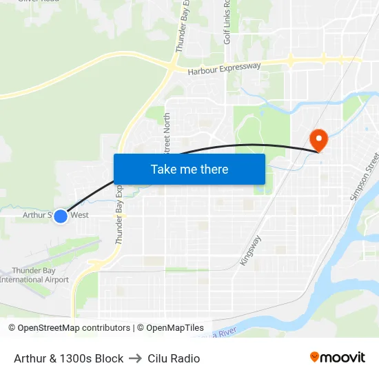 Arthur & 1300s Block to Cilu Radio map