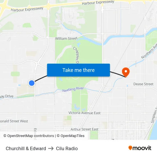 Churchill & Edward to Cilu Radio map