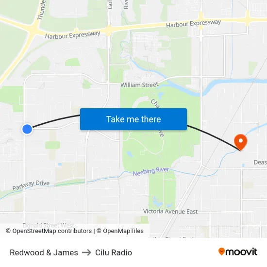 Redwood & James to Cilu Radio map