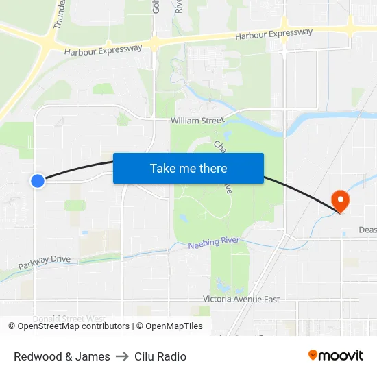 Redwood & James to Cilu Radio map
