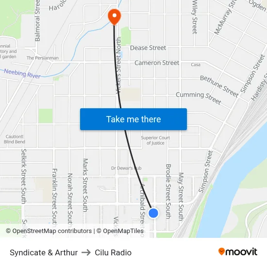 Syndicate & Arthur to Cilu Radio map