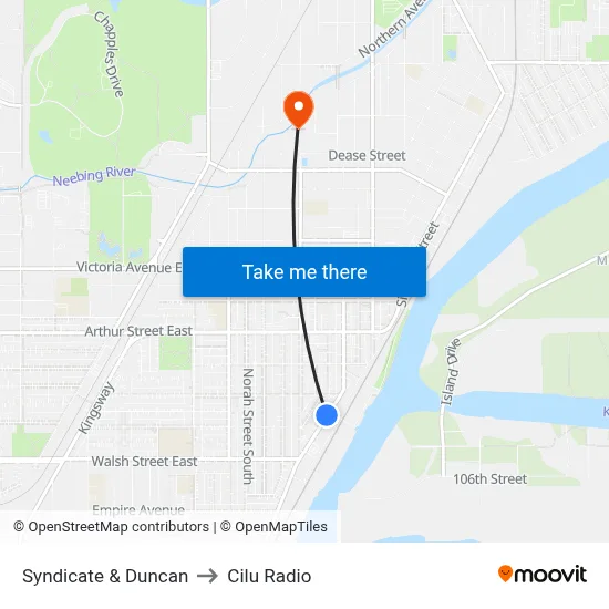 Syndicate & Duncan to Cilu Radio map
