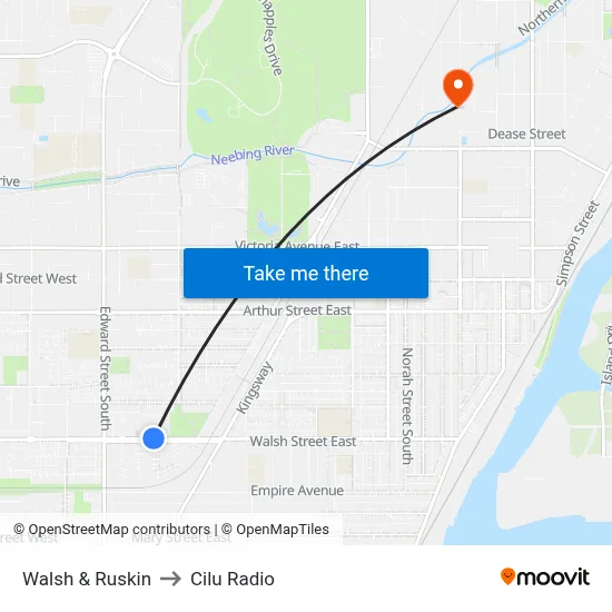 Walsh & Ruskin to Cilu Radio map