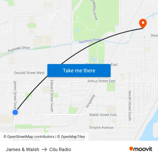 James & Walsh to Cilu Radio map