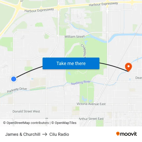 James & Churchill to Cilu Radio map