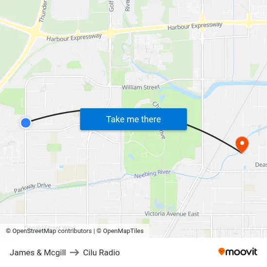 James & Mcgill to Cilu Radio map