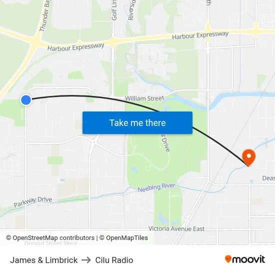 James & Limbrick to Cilu Radio map
