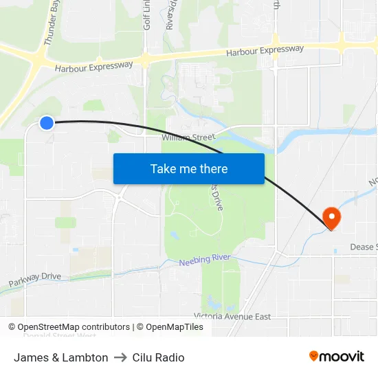James & Lambton to Cilu Radio map