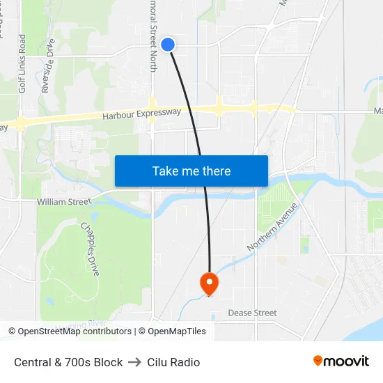 Central & 700s Block to Cilu Radio map