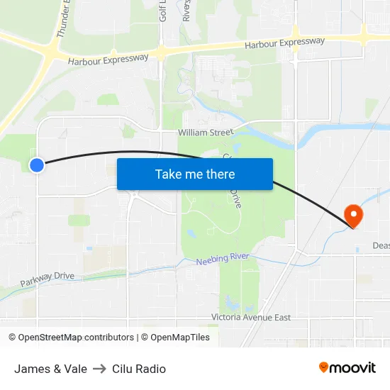 James & Vale to Cilu Radio map
