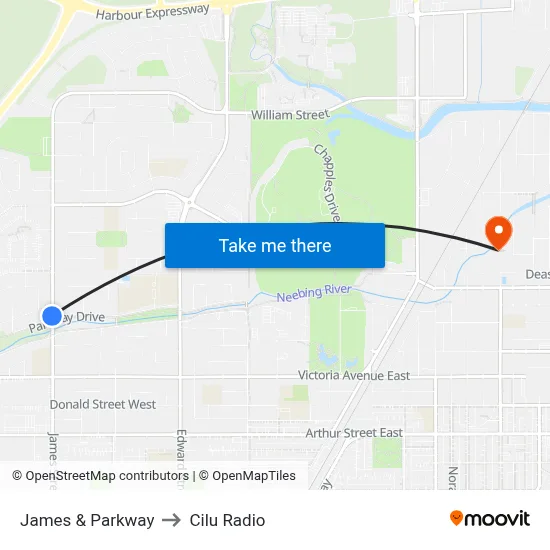 James & Parkway to Cilu Radio map