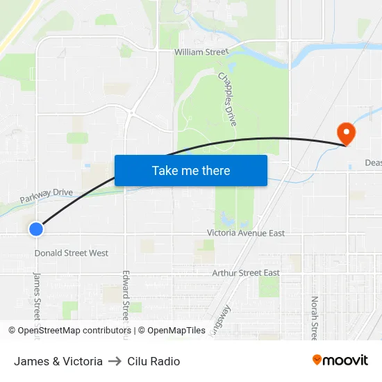 James & Victoria to Cilu Radio map