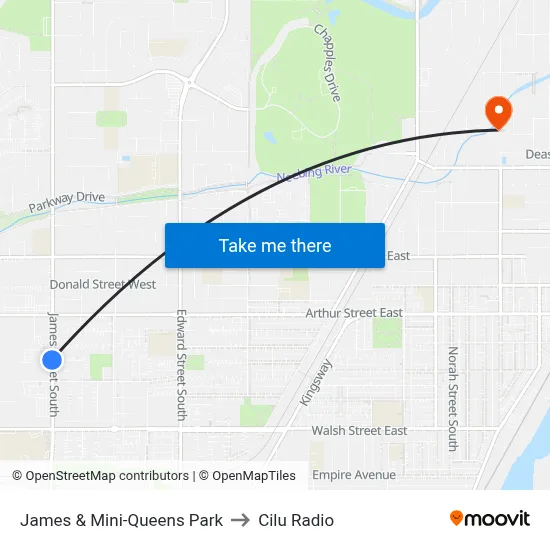 James & Mini-Queens Park to Cilu Radio map