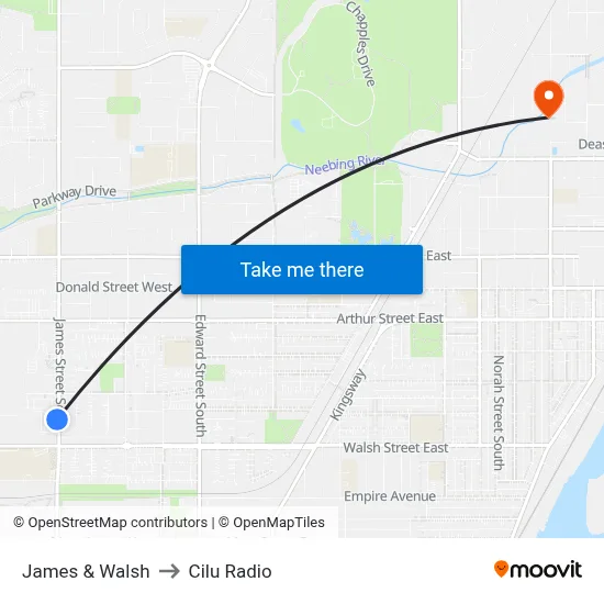 James & Walsh to Cilu Radio map