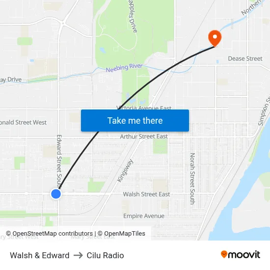 Walsh & Edward to Cilu Radio map