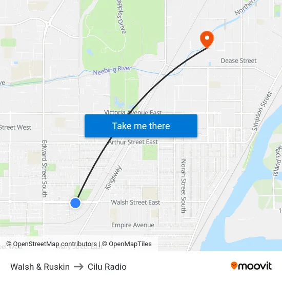 Walsh & Ruskin to Cilu Radio map