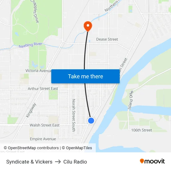Syndicate & Vickers to Cilu Radio map