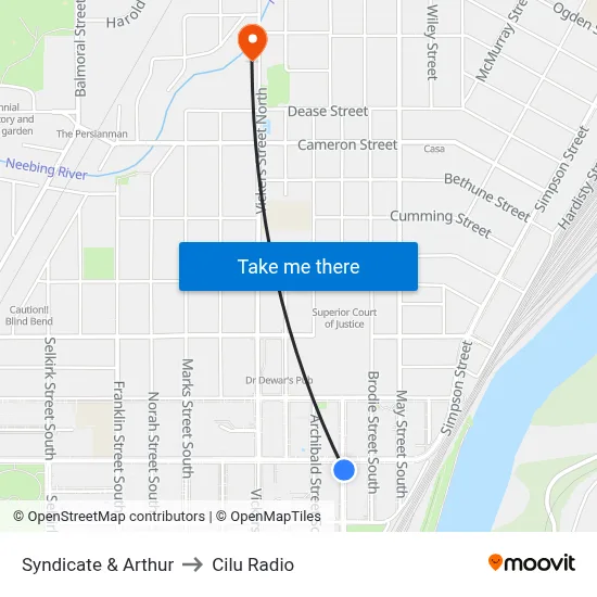 Syndicate & Arthur to Cilu Radio map