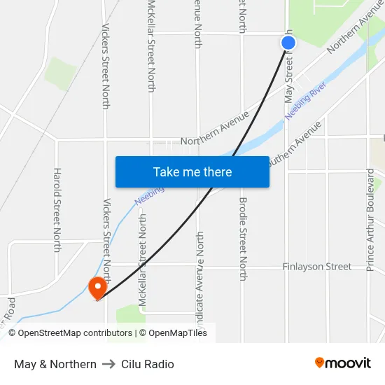 May & Northern to Cilu Radio map