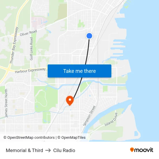 Memorial & Third to Cilu Radio map