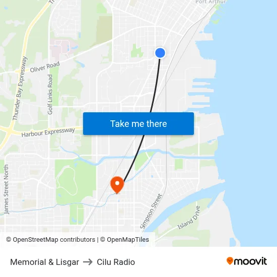 Memorial & Lisgar to Cilu Radio map