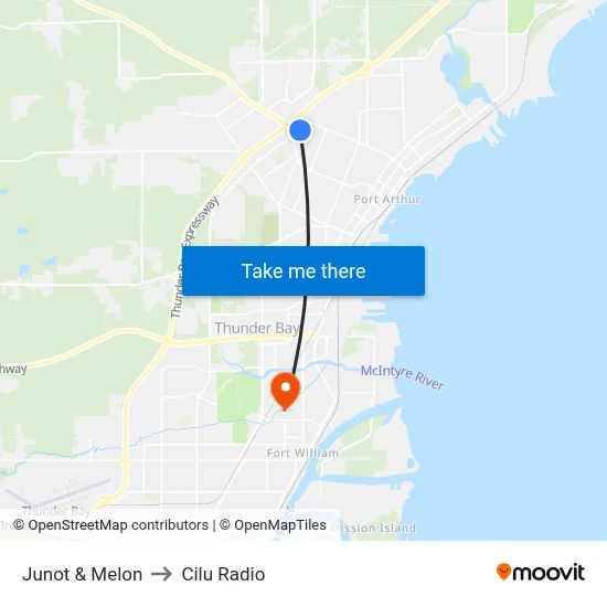Junot & Melon to Cilu Radio map