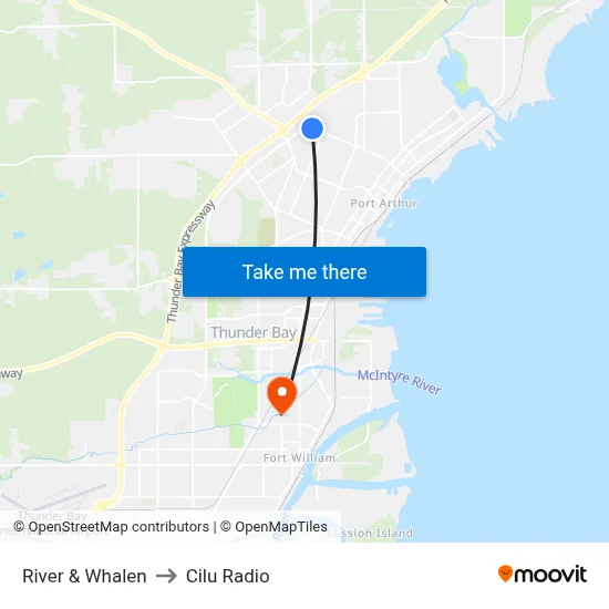 River & Whalen to Cilu Radio map