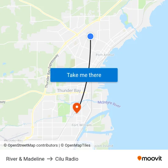 River & Madeline to Cilu Radio map