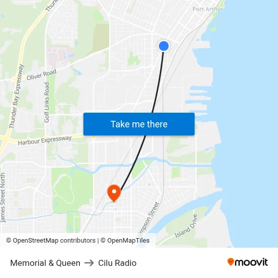 Memorial & Queen to Cilu Radio map